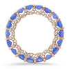 DIAMOND PEEK-A-BOO CHUNKY BLUE SAPPHIRE ETERNAL RING