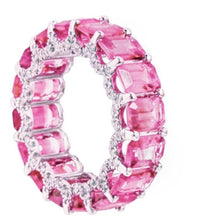  DIAMOND PEEK-A-BOO CHUNKY PINK SAPPHIRE ETERNAL RING