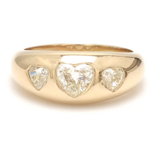  TRIPLE HEART PUFFY DOME RING