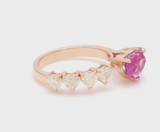 PINK CANDY HEART & DIAMOND RING