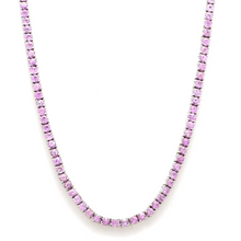  PINK SAPPHIRE TENNIS NECKLACE | EVERYDAY NECKLACE