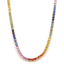 PARTY-COLORED SAPPHIRE TENNIS NECKLACE | EVERYDAY NECKLACE