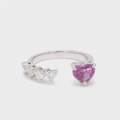 PINK CANDY HEART & DIAMOND RING