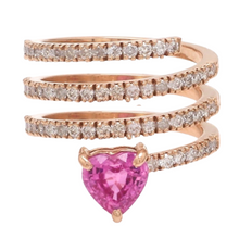  'HEART OF THE TORNADO' DIAMOND & PINK SAPPHIRE RING