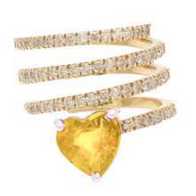  'HEART OF THE TORNADO' DIAMOND & YELLOW SAPPHIRE RING
