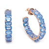 BLUE SAPPHIRE CHUNKY HOOPS