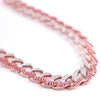 CHUNKY DIAMOND & PINK SAPPHIRE CHAIN BRACELET