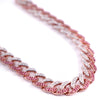 CHUNKY DIAMOND & PINK SAPPHIRE CHAIN BRACELET