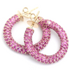 PINK SAPPHIRE FROOT LOOP HOOPS