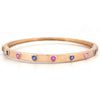 PINK & BLUE SAPPHIRE HEARTS BANGLE