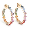 PARTY-COLORED SAPPHIRE MIX-SHAPE HOOPS