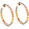 PARTY-COLORED SAPPHIRE SKINNY HOOPS