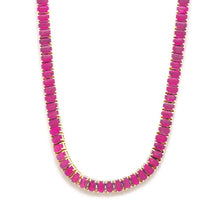  RUBY (EMERALD-CUT) TENNIS NECKLACE