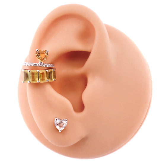 YELLOW SAPPHIRE CHUNKY EAR CUFF