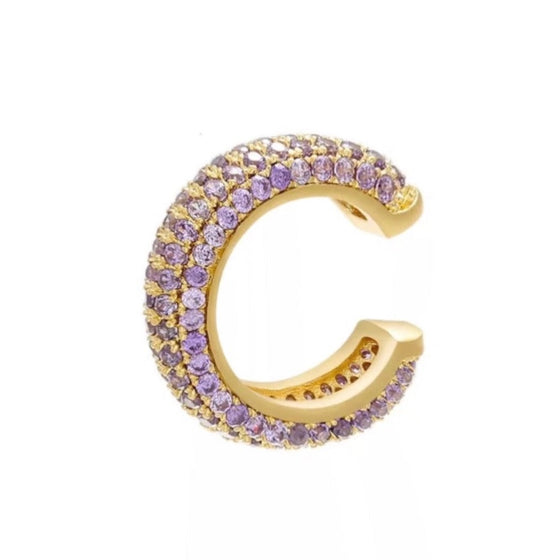 AMETHYST FROOT LOOP EAR CUFF