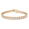 MINI DIAMOND (EMERALD-CUT) BEZELED TENNIS BRACELET