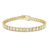 MINI DIAMOND (EMERALD-CUT) BEZELED TENNIS BRACELET