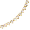 MINI DIAMOND HEARTS BEZELED TENNIS NECKLACE