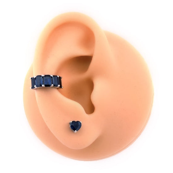 BLUE SAPPHIRE CHUNKY EAR CUFF