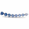 MINI BLUE SAPPHIRE HEART EAR CLIMBER