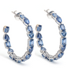 BLUE SAPPHIRE MIX-SHAPE HOOPS