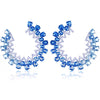 ZIGZAG DIAMONDS OMBRE BLUE CRESCENT HOOPS