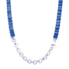 BLUE SAPPHIRE (EMERALD-CUT) TENNIS NECKLACE