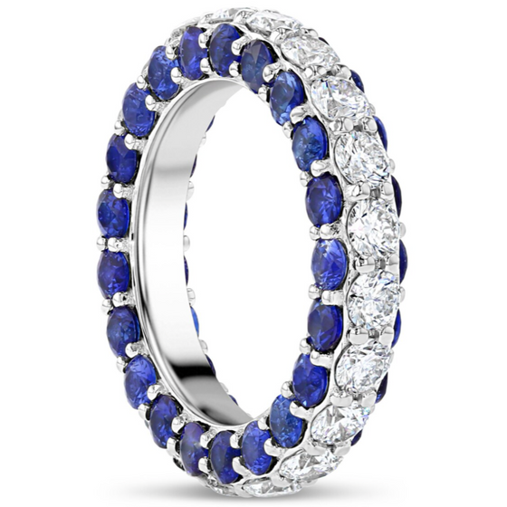 DIAMOND & BLUE SAPPHIRE CHUNKY-LICIOUS 3D RING