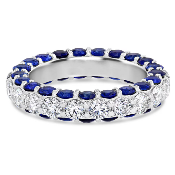 DIAMOND & BLUE SAPPHIRE CHUNKY-LICIOUS 3D RING