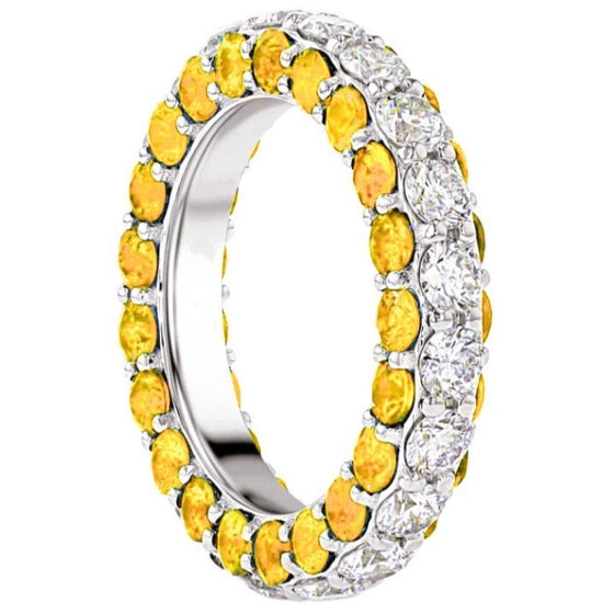 DIAMOND & YELLOW SAPPHIRE CHUNKY-LICIOUS 3D RING