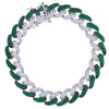 CHUNKY DIAMOND & EMERALD CHAIN BRACELET