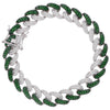 CHUNKY DIAMOND & EMERALD CHAIN BRACELET