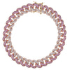 CHUNKY DIAMOND & PINK SAPPHIRE CHAIN BRACELET