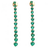 EMERALD HEART-DROP EARRINGS