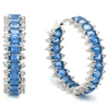 DIAMOND SPIKES & BLUE SAPPHIRE HOOPS