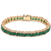 EMERALD AND DIAMOND SPRINKLES TENNIS BRACELET