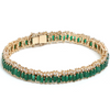 EMERALD AND DIAMOND SPRINKLES TENNIS BRACELET