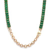 EMERALD GREEN (EMERALD-CUT) TENNIS NECKLACE