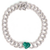 EMERALD HEART CUBAN CHAIN BRACELET