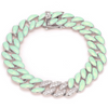 CHUNKY DIAMOND & ENAMEL CHAIN BRACELET