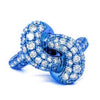 'I LITERALLY CAN KNOT!' DIAMOND & BLUE RHODIUM RING