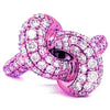 'I LITERALLY CAN KNOT!' DIAMOND & PINK RHODIUM RING