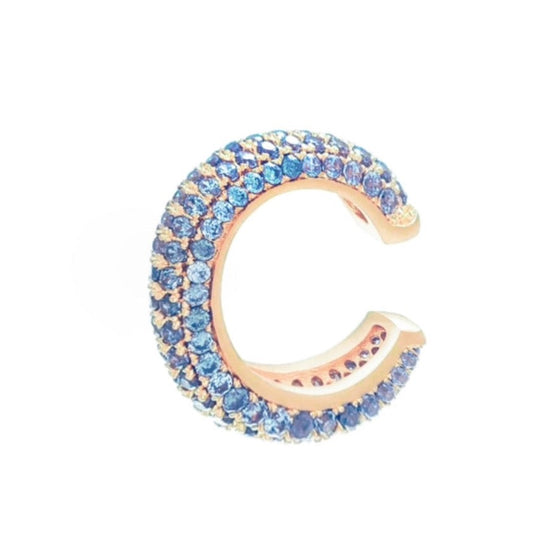 SKY BLUE SAPPHIRE FROOT LOOP EAR CUFF