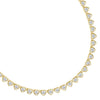 MINI DIAMOND HEARTS BEZELED TENNIS NECKLACE