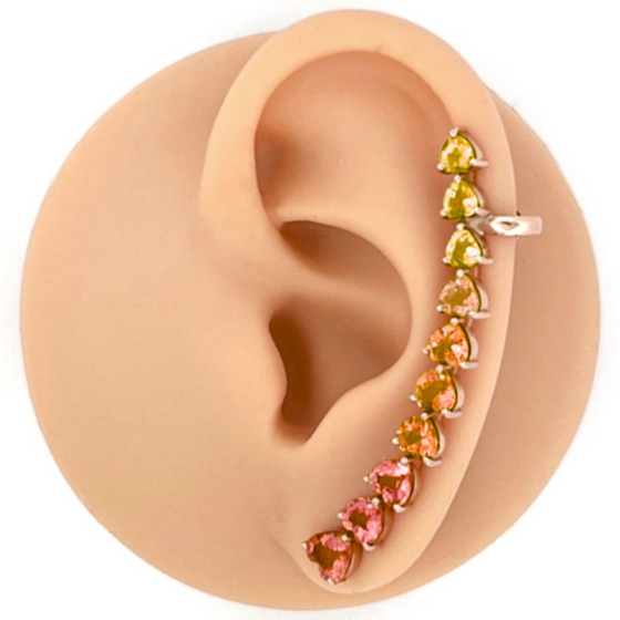 SUNSET HEART EAR CLIMBER