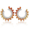 ZIGZAG DIAMONDS SUNSET CRESCENT HOOPS