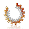 ZIGZAG DIAMONDS SUNSET CRESCENT HOOPS