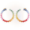 PARTY-COLORED SAPPHIRE PEAR-SHAPE CRESCENT HOOPS