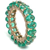 DIAMOND PEEK-A-BOO CHUNKY EMERALD ETERNAL RING