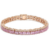 PINK SAPPHIRE AND DIAMOND SPRINKLES TENNIS BRACELET